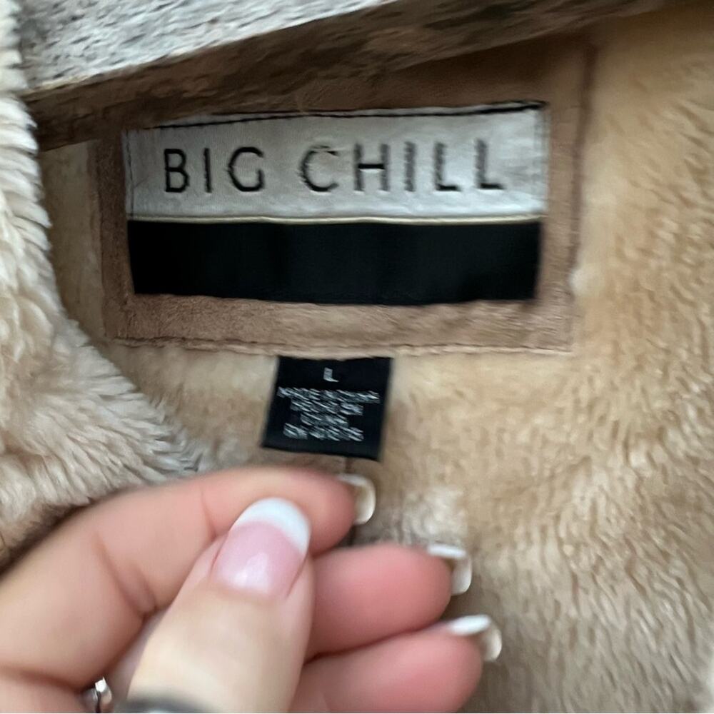 Big Chill Faux Shearling Leather Patchwork Penny Lane Full Length Trench Coat - Picture 4 of 5